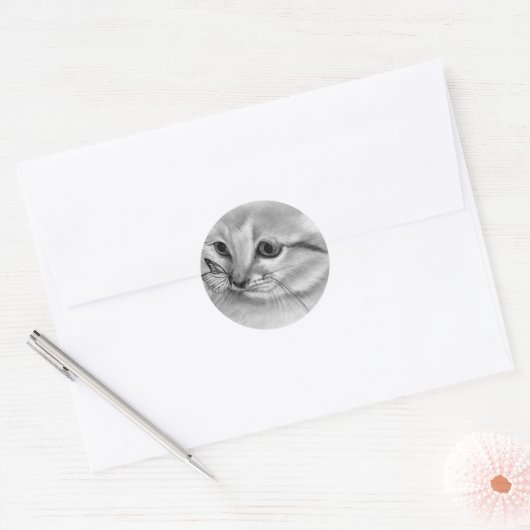 Kitten vlinder Sticker (Envelop)