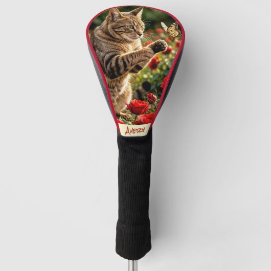 KITTEN Vlinderstuurhoesje Golfheadcover (Voorkant)