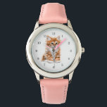 Kitten Watch Gift Sweet Baby Cat Horloge<br><div class="desc">Schattigee Kitten Horloges Sweet Baby Cat Painting - - of Kies / Voeg Uw Unieke Tekst toe - Naam / Kleuren / Lettertype / Grootte / Elementen - Afbeelding / meer - Maak Uw Speciale Gift - Formaat wijzigen en verplaatsen of verwijderen en elementen / tekst toevoegen met het gereedschap...</div>