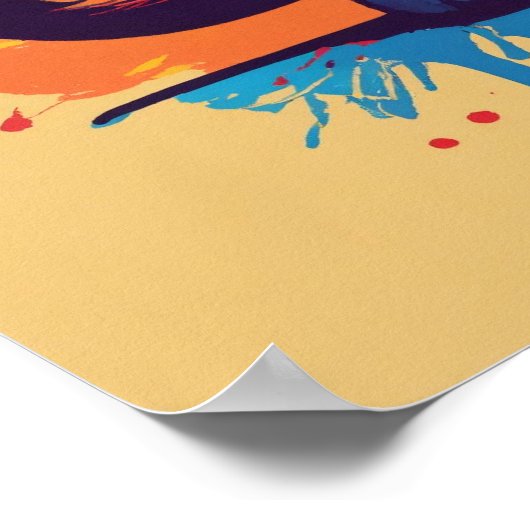 Kitten Waterverf Wall Poster (Hoek)