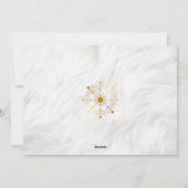 Kitten White Fur Gold Happy Holiday-kaarten Feestdagenkaart (Achterkant)