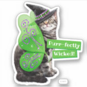 Kitten Witch Fairy Sticker (Voorkant)