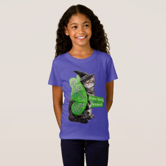 Kitten Witch Fairy T-shirt (Voorkant volledig)