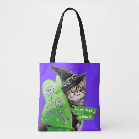 Kitten Witch Fairy Tote Bag (Voorkant)