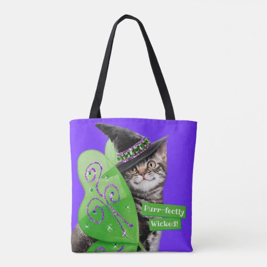 Kitten Witch Fairy Tote Bag (Achterkant)