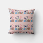 Kitten & Yarn Throw Pillow Kussen (Voorkant)