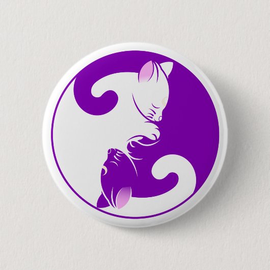 Kitten Yin Yang Button (Voorkant)