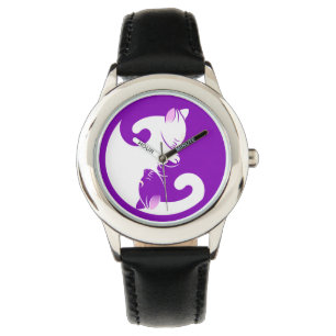 Kitten Yin Yang Watch Horloge