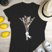 Kitten Zipper T-shirt