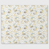 Kitten zitten op het Man in de maan Cadeaupapier (Vlak)