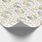 Kitten zitten op het Man in de maan Cadeaupapier (Hoek)