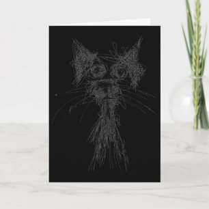 Kittenliefhebber Abstracte Krabbel Kunst Cute Kat Kaart