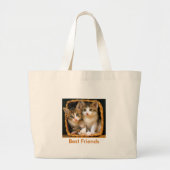 kittens2, Beste vrienden Grote Tote Bag (Voorkant)