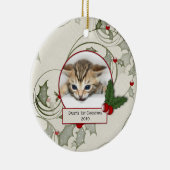 Kittens 1e kerstbal keramisch ornament (Rechts)