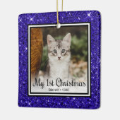 Kittens 1e Kerstmis Keramisch Ornament (Links)