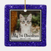 Kittens 1e Kerstmis Keramisch Ornament (Achterkant)