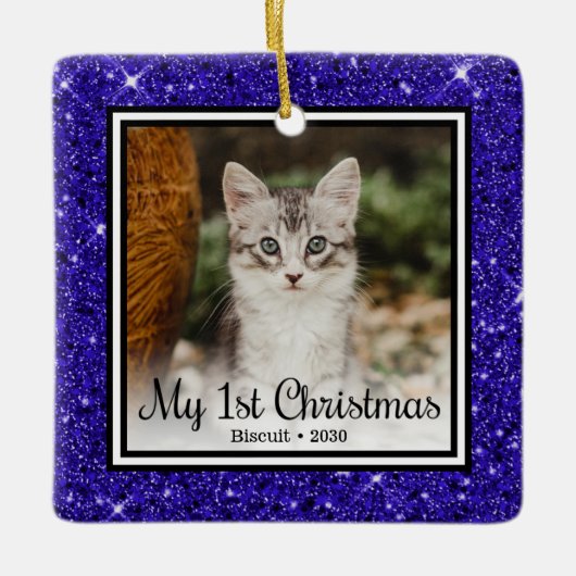 Kittens 1e Kerstmis Keramisch Ornament (Voorkant)