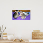 Kittens 3 weken oud Abyssijnen Poster (Keuken)