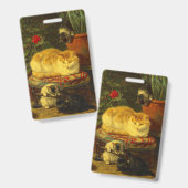 Kittens aan het spelen badge (Voor- en achterkant)