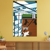 Kittens aan het Spelen Canvas Afdruk (Insitu (Woonkamer))