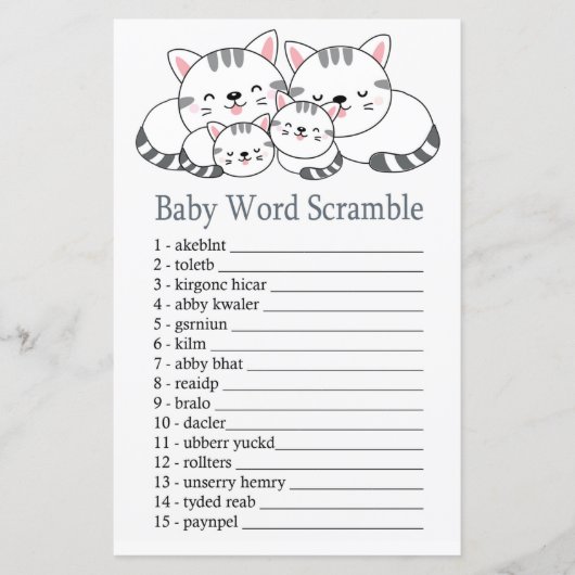 Kittens Baby word scramble game (Voorkant)