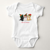 Kittens baby's eerste kerstgepersonaliseerde lijfp romper (Voorkant)