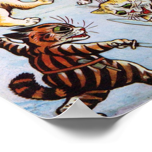 Kitten's Bandits, Louis Wain Poster (Hoek)