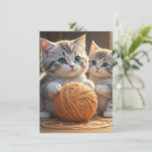 Kittens Bedankkaart (Staand voorkant)