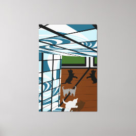 Kittens bij Play Canvas Afdruk