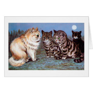 Kittens-bijeenkomst in Moonlight, Louis Wain