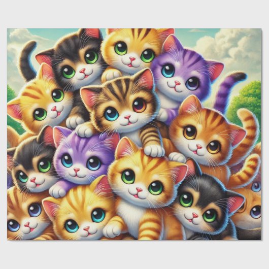 Kittens Cadeaupapier (Vlak)