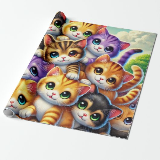 Kittens Cadeaupapier (Uitgerold)