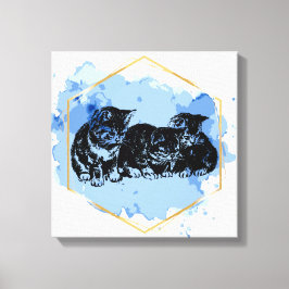 kittens canvas afdruk