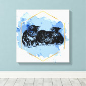 kittens canvas afdruk (Insitu (Houten vloer))