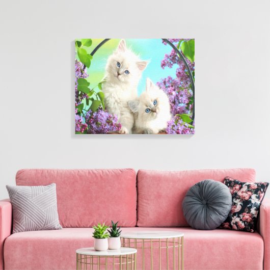Kittens Canvas Afdruk (Insitu (Woonkamer))