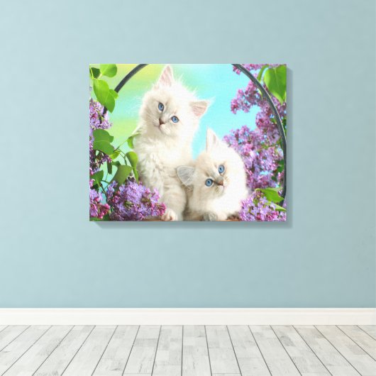 Kittens Canvas Afdruk (Insitu (Houten vloer))