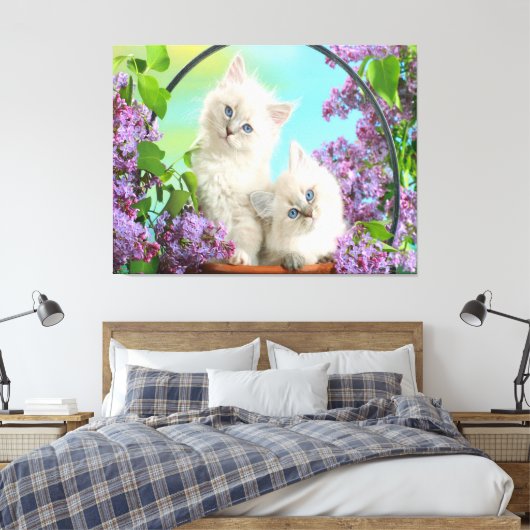 Kittens Canvas Afdruk (Insitu (Slaapkamer))