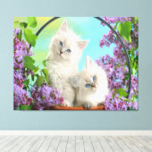 Kittens Canvas Afdruk (Insitu (Houten vloer))