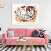 Kittens Canvas Afdruk (Insitu (Woonkamer))