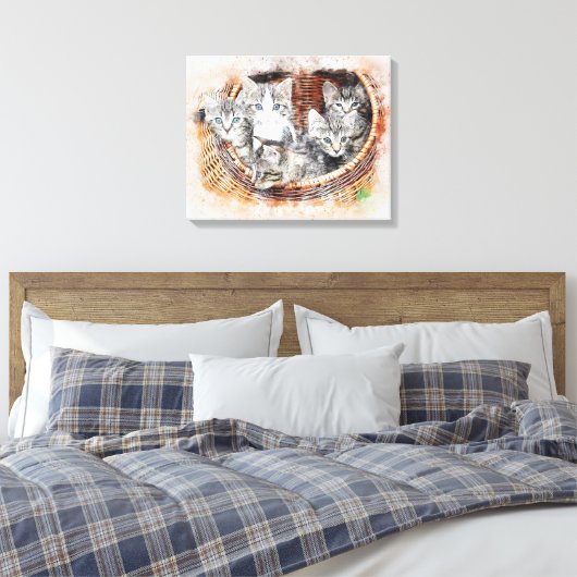 Kittens Canvas Afdruk (Insitu (Slaapkamer))