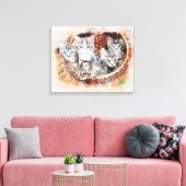 Kittens Canvas Afdruk (Insitu (Woonkamer))