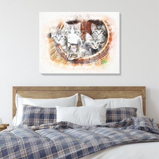 Kittens Canvas Afdruk (Insitu (Slaapkamer))
