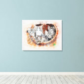 Kittens Canvas Afdruk (Insitu (Houten vloer))