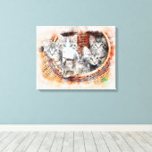 Kittens Canvas Afdruk (Insitu (Houten vloer))