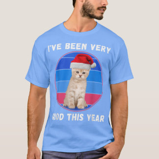 Kittens Cats Santa Kute Kerstmis Ik ben goed T T-shirt