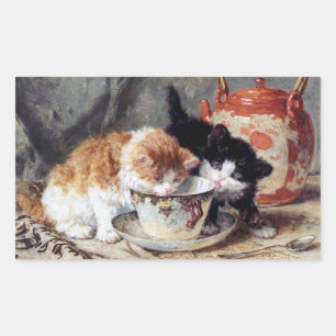 Kittens & Crème Vintage Art Henriette Ronner Knip Rechthoekige Sticker