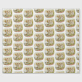 Kittens Design Nursery Baby shower Party Cadeaupapier (Vlak)