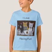 Kittens Die Plezier Hebben T-Shirt (Voorkant)