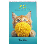 Kittens die spelen met Ball of Wool Kalender (Hoes)