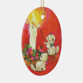  Kittens Een kaars aansteken Keramisch Ornament (Rechts)